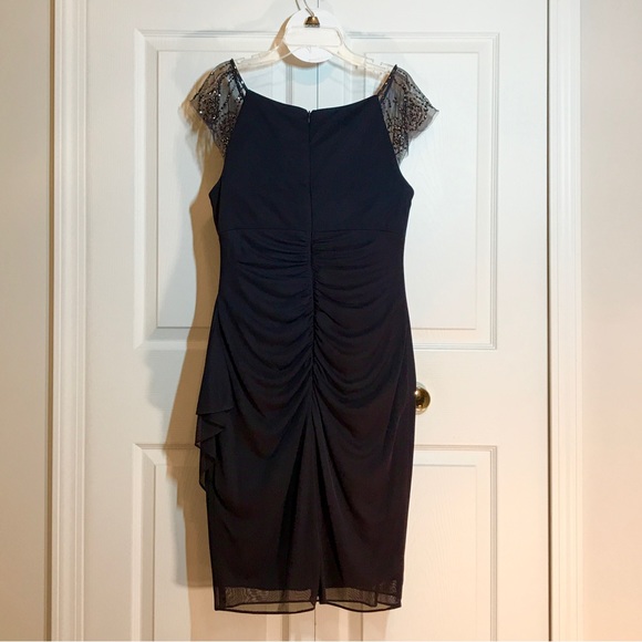 DJ-JAZ Women’s Beaded Midi Dress Navy Blue Size 8 - Picture 7 of 7